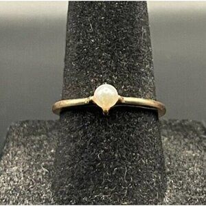 Vintage Antique Estate Gold Tone Pearl Ring - Size 6.5